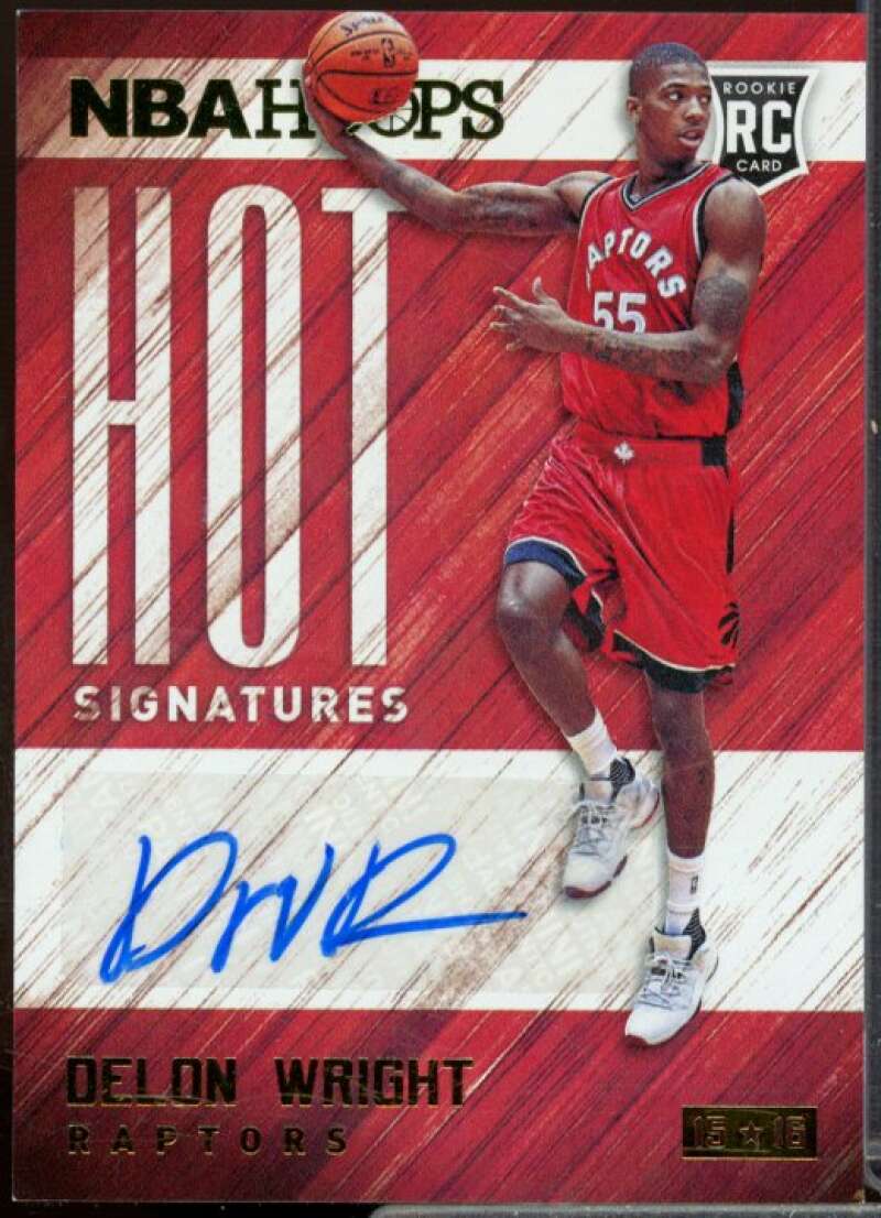 Delon Wright Rookie Card 2015-16 Hoops Hot Signatures #76  Image 1