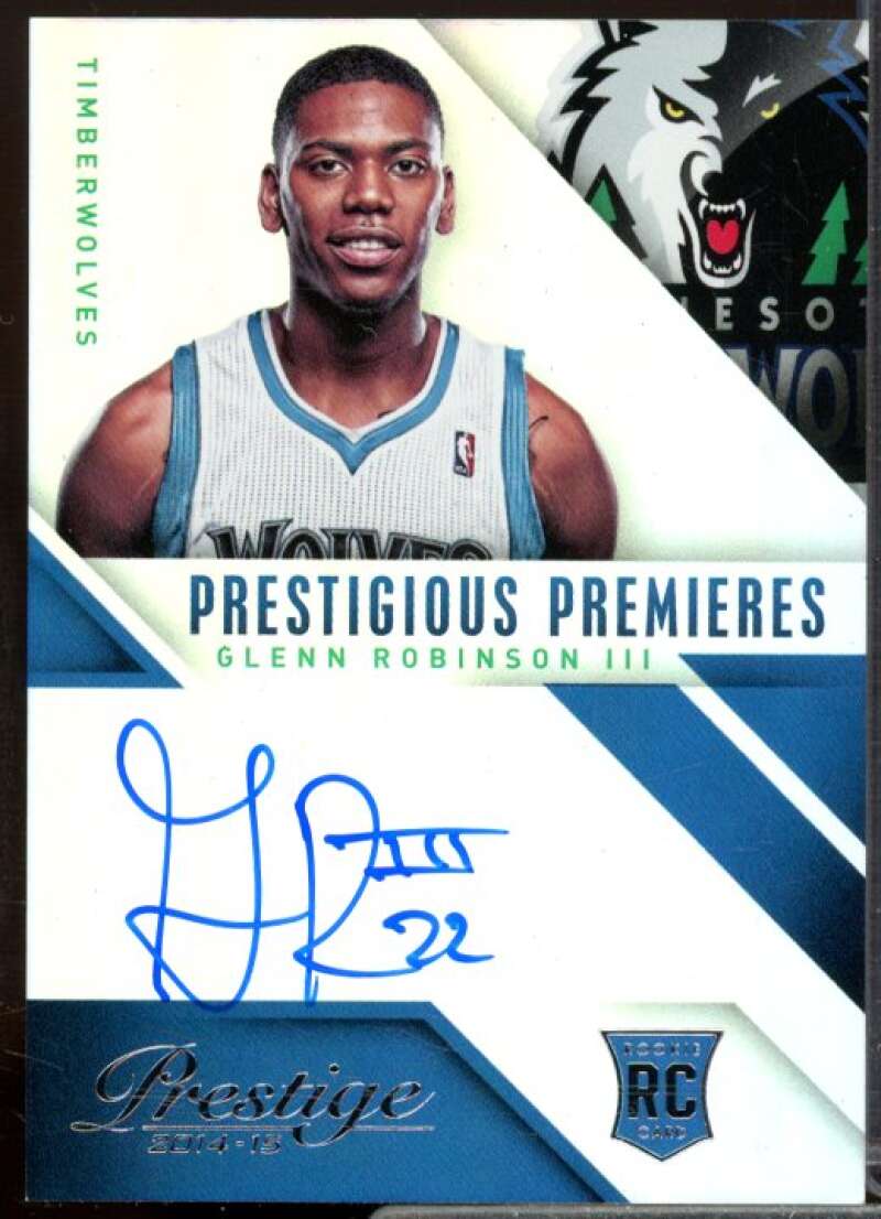 Glenn Robinson Rookie 2014-15 Prestige Prestigious Premieres Signatures #PPGR  Image 1