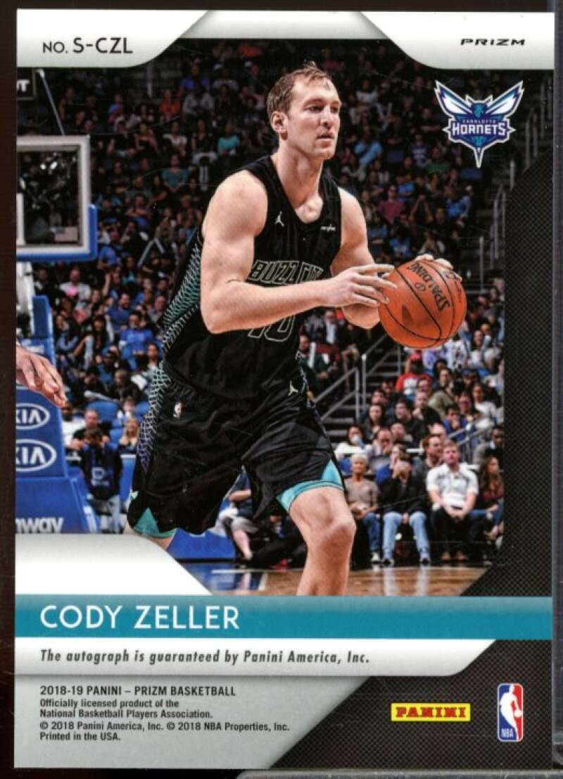 Cody Zeller Rookie Card 2018-19 Panini Prizm Signatures Prizms Silver #55  Image 2