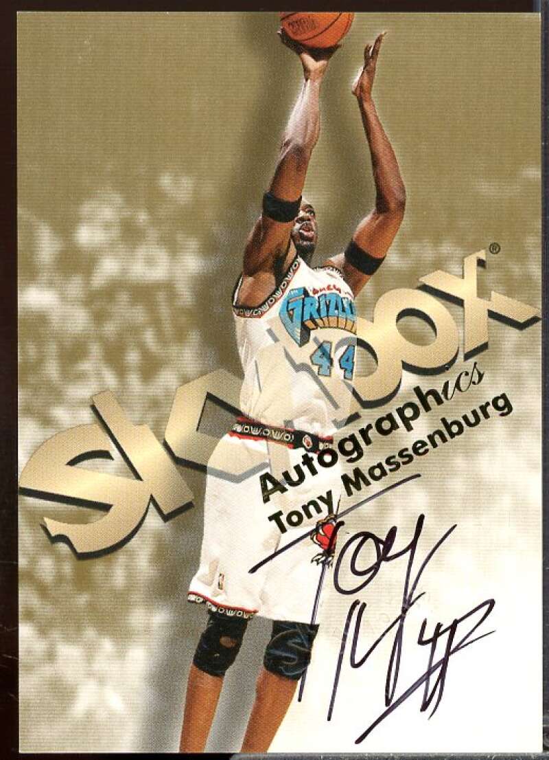 Tony Massenburg Rookie Card 1998-99 SkyBox Premium Autographics #80  Image 1