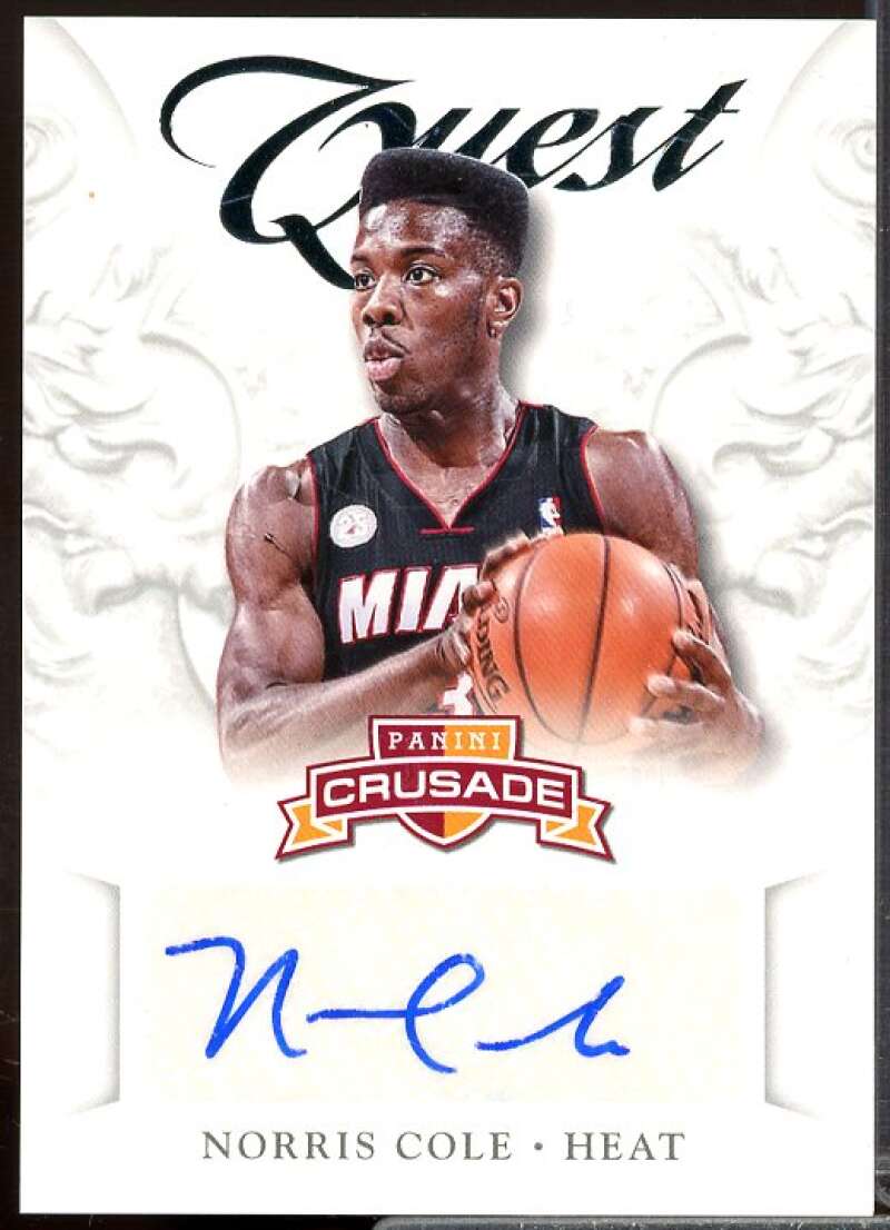 Norris Cole Rookie Card 2012-13 Panini Crusade Quest Autographs #66  Image 1