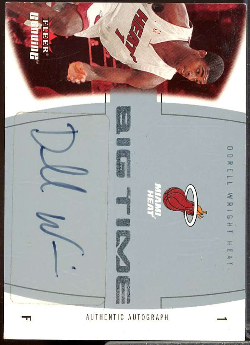 Dorell Wright Rookie Card 2004-05 Fleer Genuine Big Time Autographs #DW  Image 1