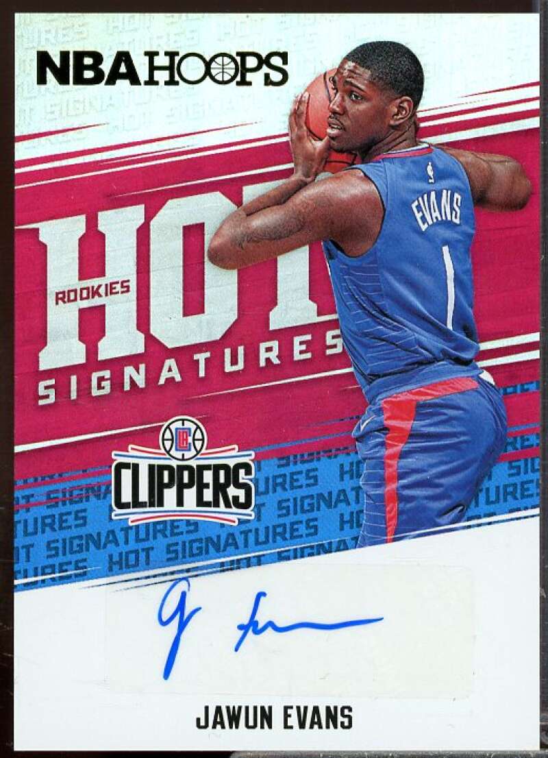 Jawun Evans Rookie Card 2017-18 Hoops Hot Signatures Rookies #34  Image 1