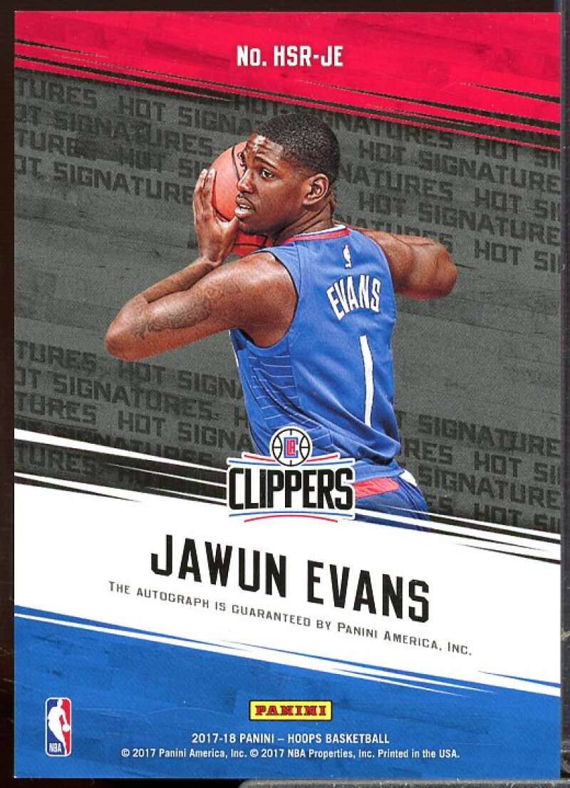 Jawun Evans Rookie Card 2017-18 Hoops Hot Signatures Rookies #34  Image 2