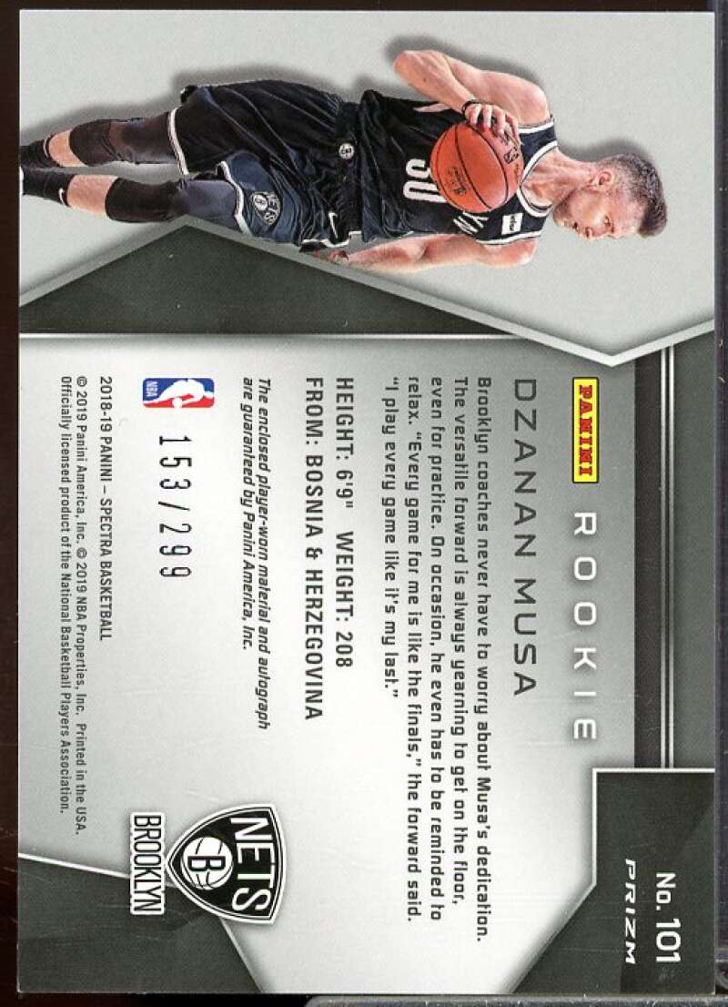 Dzanan Musa JSY AU Rookie Card 2018-19 Panini Spectra #101  Image 2