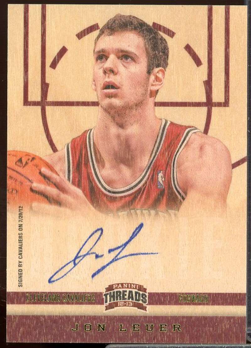 Jon Leuer AU Rookie Card 2012-13 Panini Threads #184  Image 1