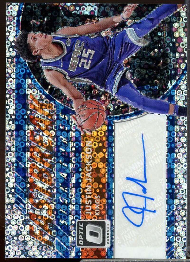 Justin Jackson Rookie Card 2017-18 Donruss Optic Fast Break Signatures #69  Image 1