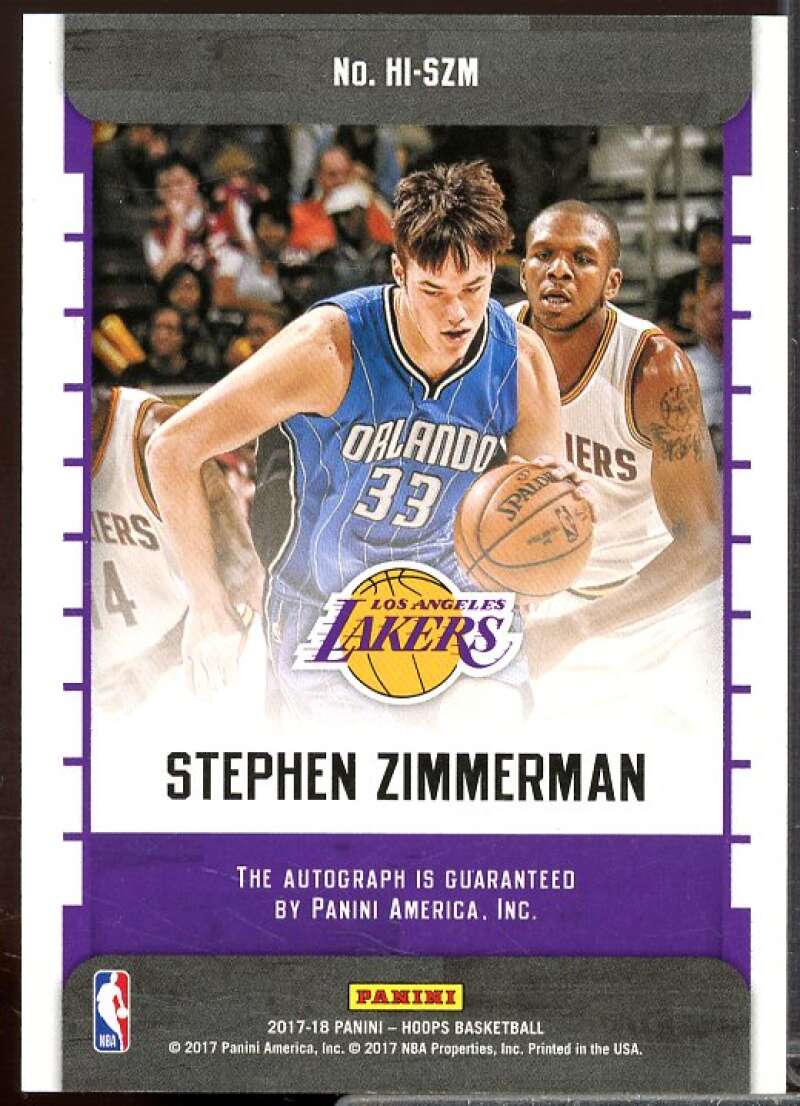 Stephen Zimmerman Rookie Card 2017-18 Hoops Ink #30  Image 2