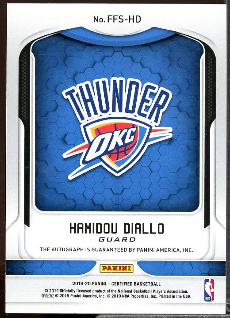 Hamidou Diallo Rookie Card 2019-20 Certified Fresh Faces Signatures #10  Image 2