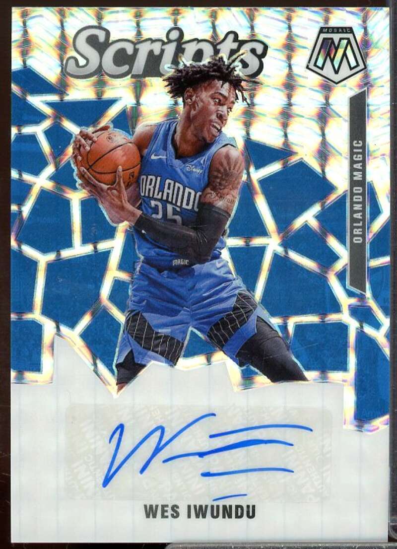 Wes Iwundu Rookie Card 2019-20 Panini Mosaic Scripts #56  Image 1