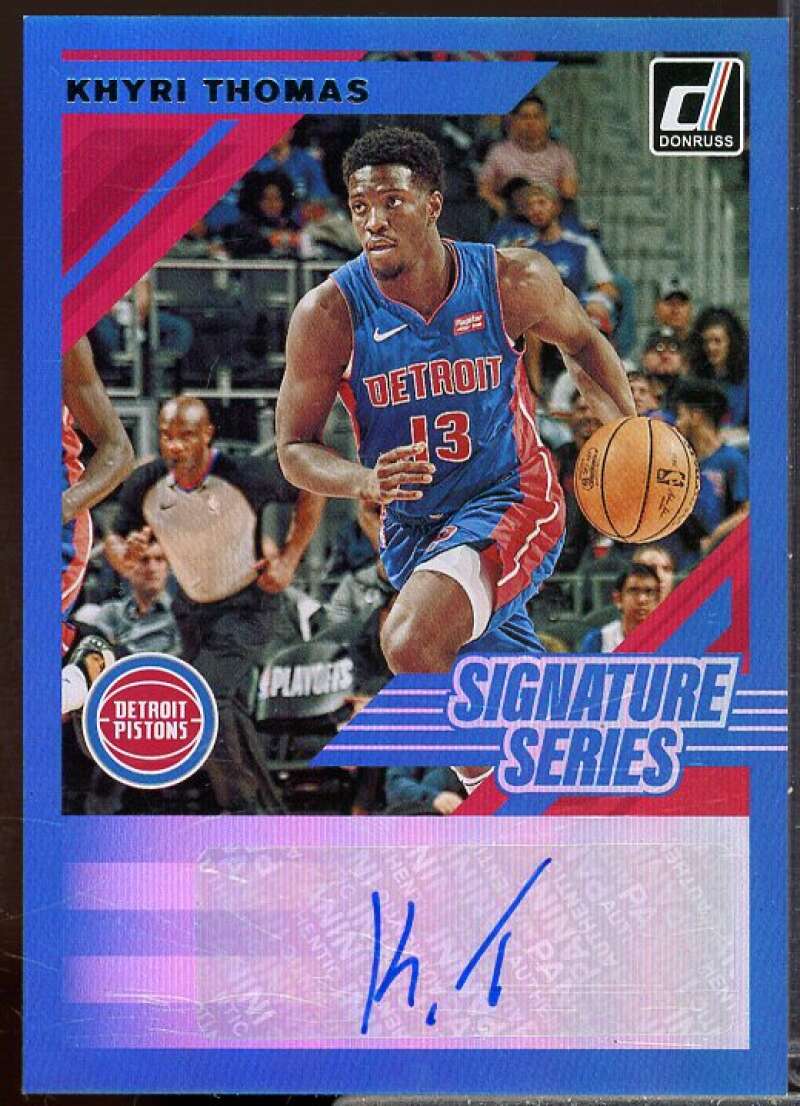 Khyri Thomas Rookie Card 2018-19 Donruss Signature Series #77  Image 1