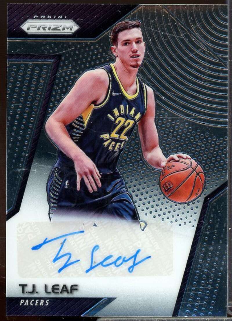 T.J. Leaf Rookie Card 2017-18 Panini Prizm Autographs #225  Image 1