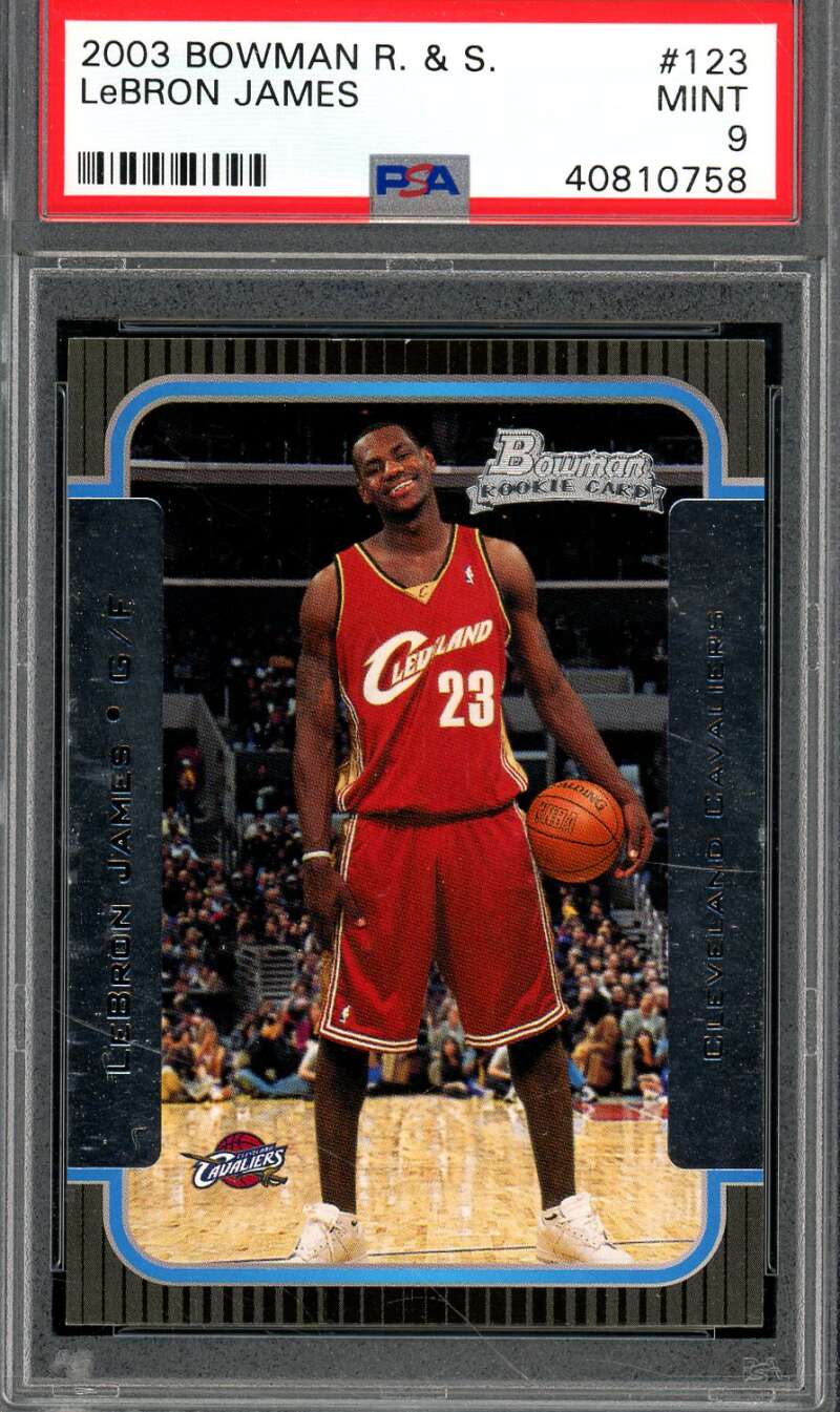 LeBron James Rookie Card 2003-04 Bowman #123 PSA 9 Image 1