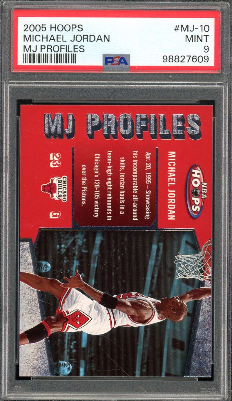 Michael Jordan Card 2005-06 Hoops #MJ-10 PSA 9 Image 1