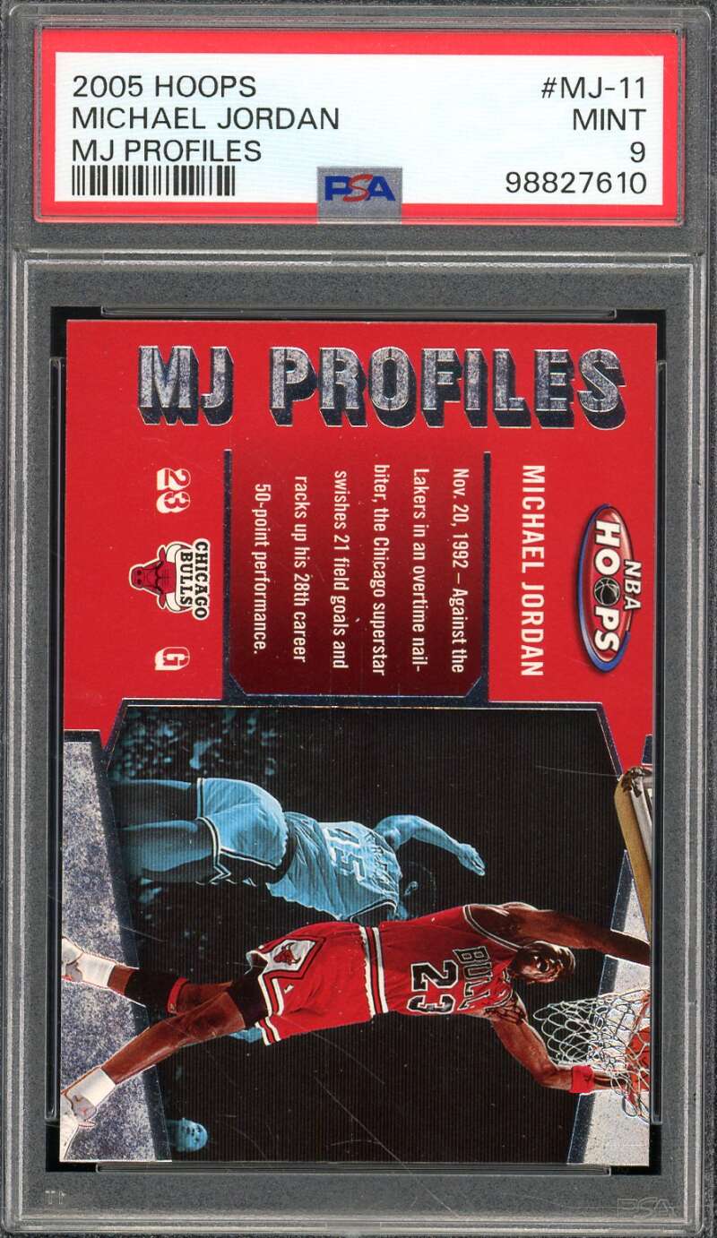 Michael Jordan Card 2005-06 Hoops #MJ-11 PSA 9 Image 1