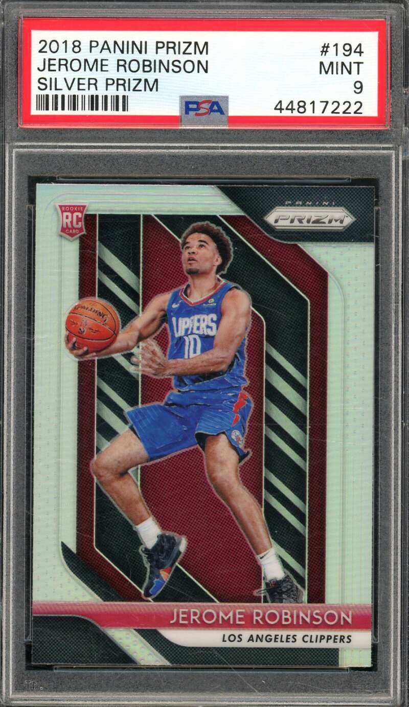 Jerome Robinson Rookie Card 2018-19 Panini Prizm Silver Prizm #194 PSA 9 Image 1