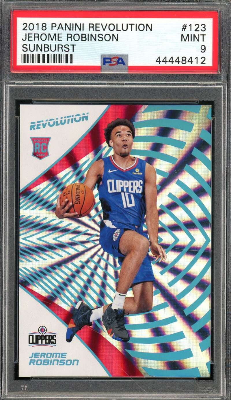 Jerome Robinson Rookie 2018-19 Panini Revolution Sunburst (pop 1) #123 PSA 9 Image 1