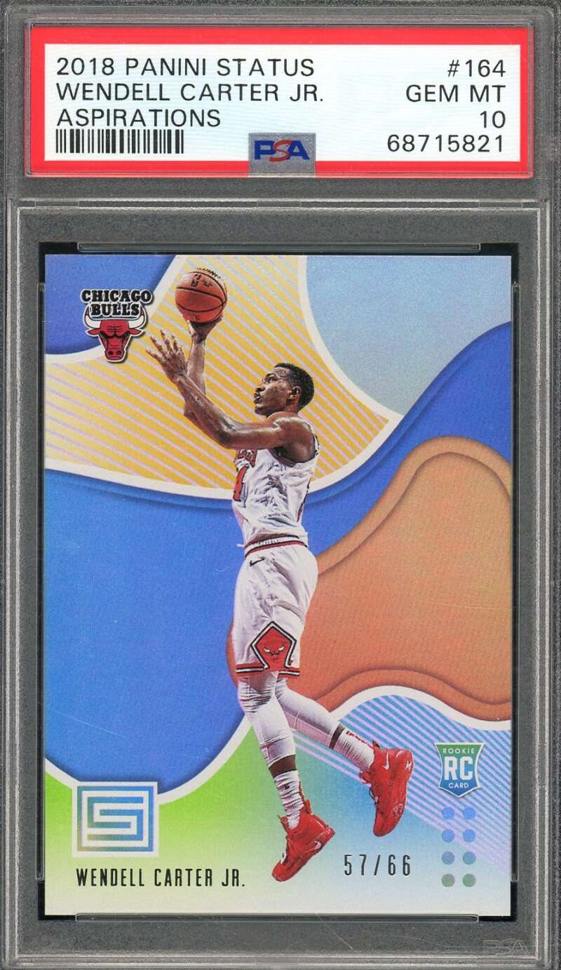 Wendell Carter Jr. Rookie 2018-19 Panini Status Aspirations (pop 1) #164 PSA 10 Image 1