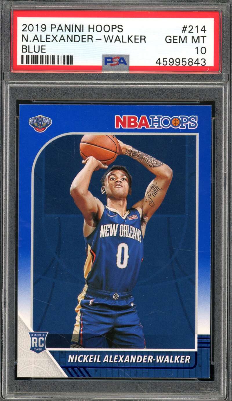 Nickeil Alexander-Walker Rookie 2019-20 Panini Hoops Blue (pop 1) #214 PSA 10 Image 1