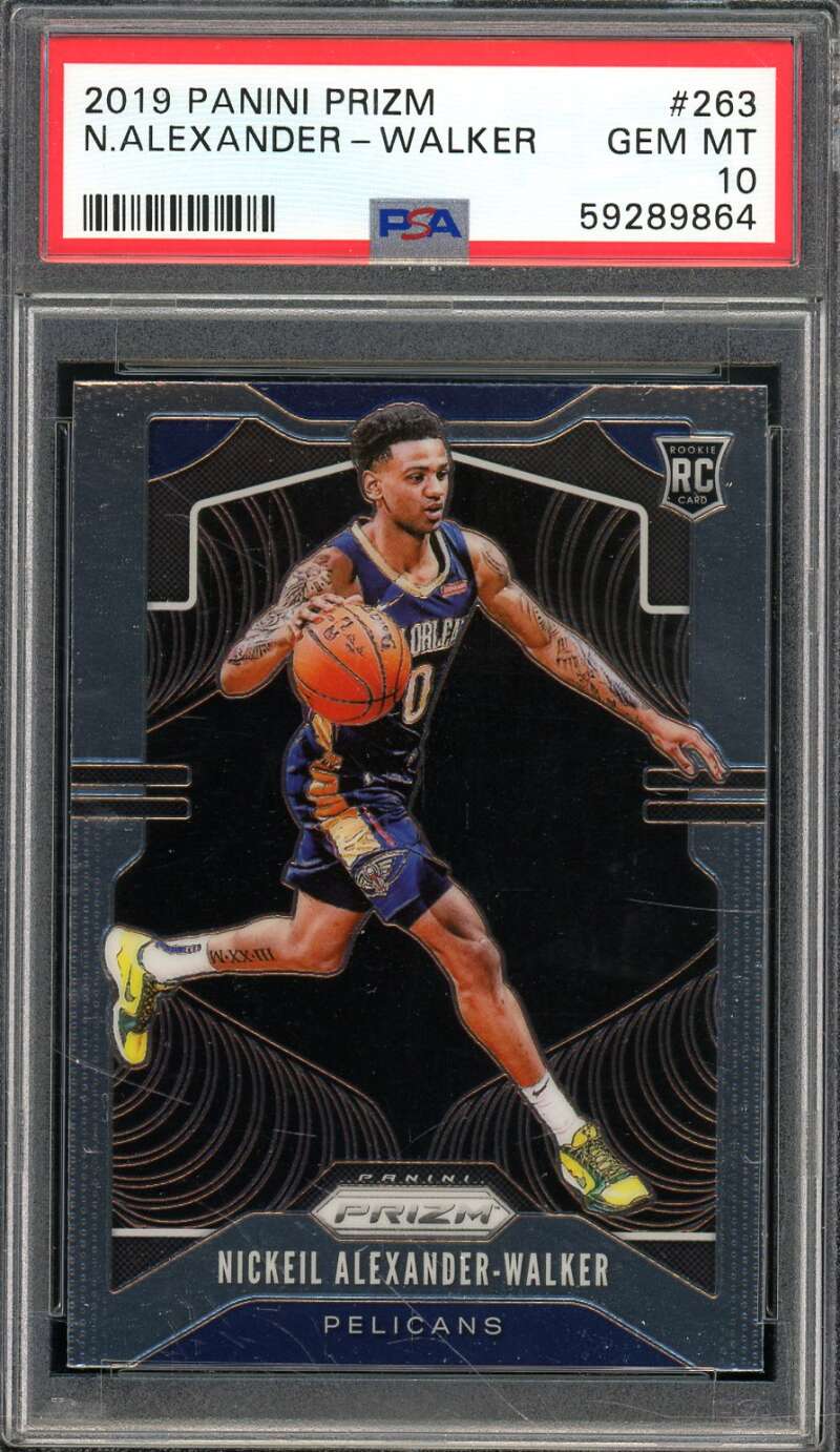 Nickeil Alexander-Walker Rookie Card 2019-20 Panini Prizm #263 PSA 10 Image 1