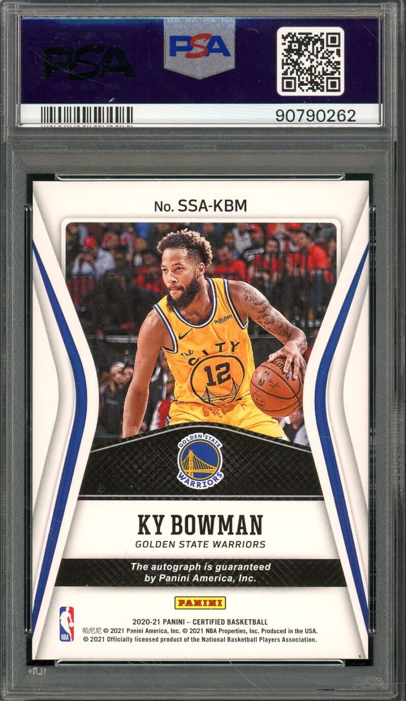 Ky Bowman Rookie 2020-21 Panini Certified Auto Green (#d 4/5) #SSAKBM PSA 10 Image 2