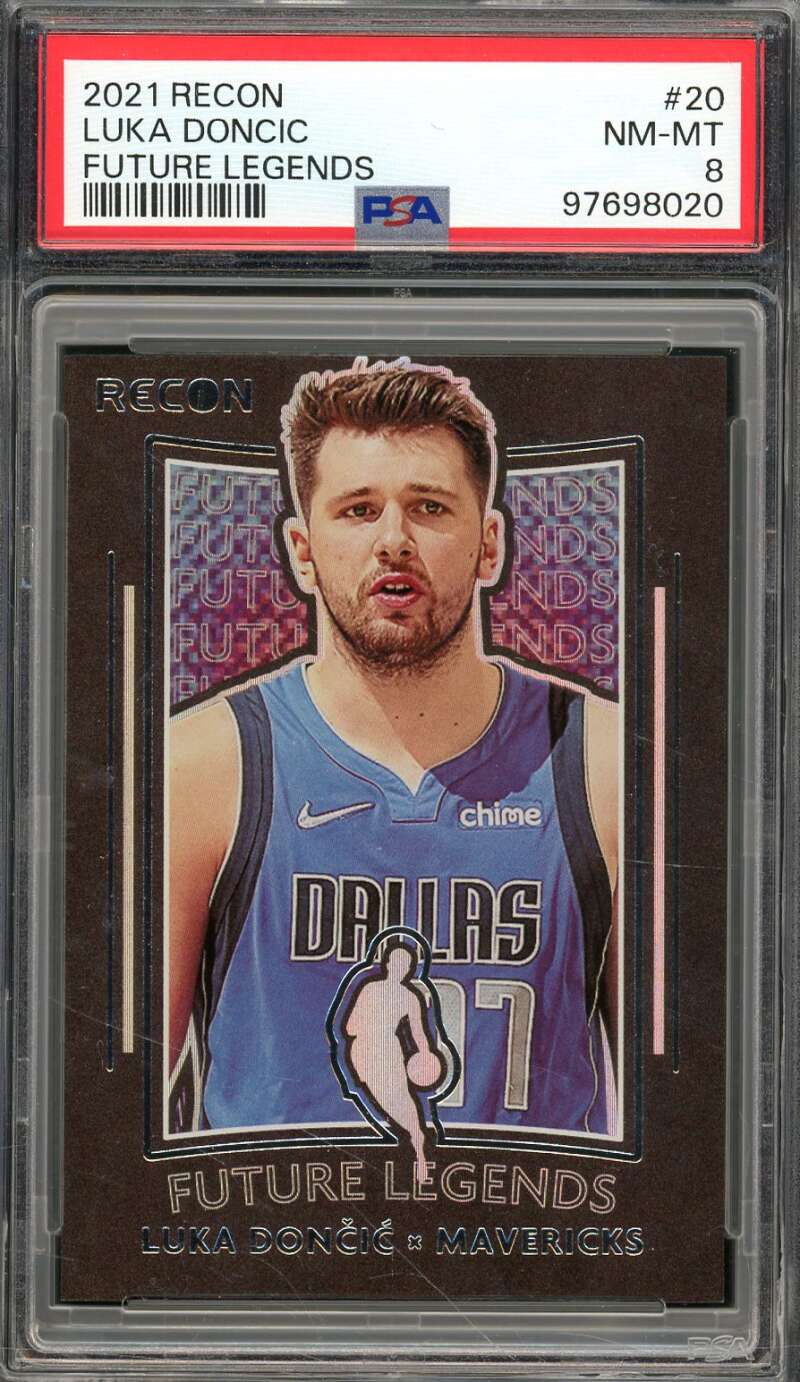 Luka Doncic Card 2021-22 Recon Future Legends #20 PSA 8 Image 1