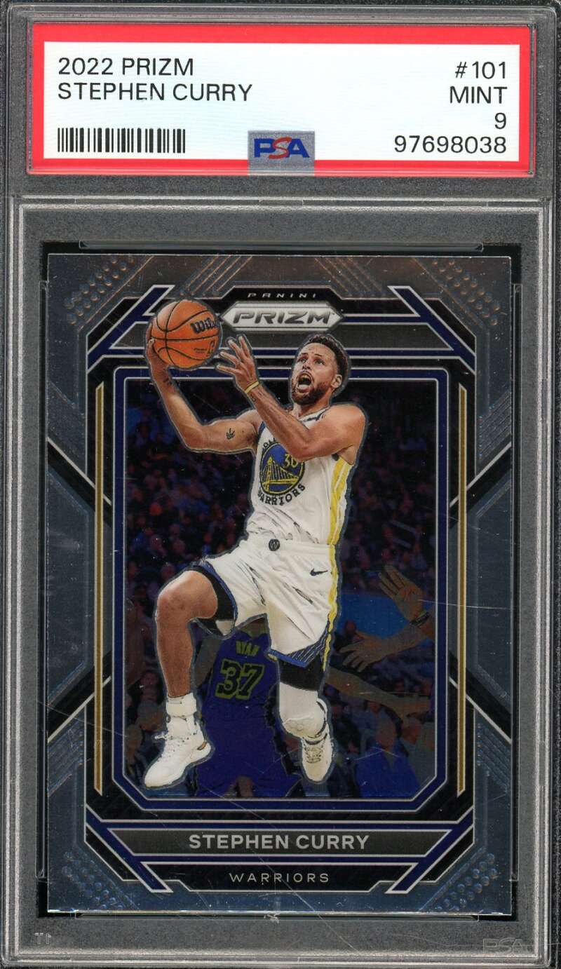 Stephen Curry Card 2022-23 Prizm #101 PSA 9 Image 1