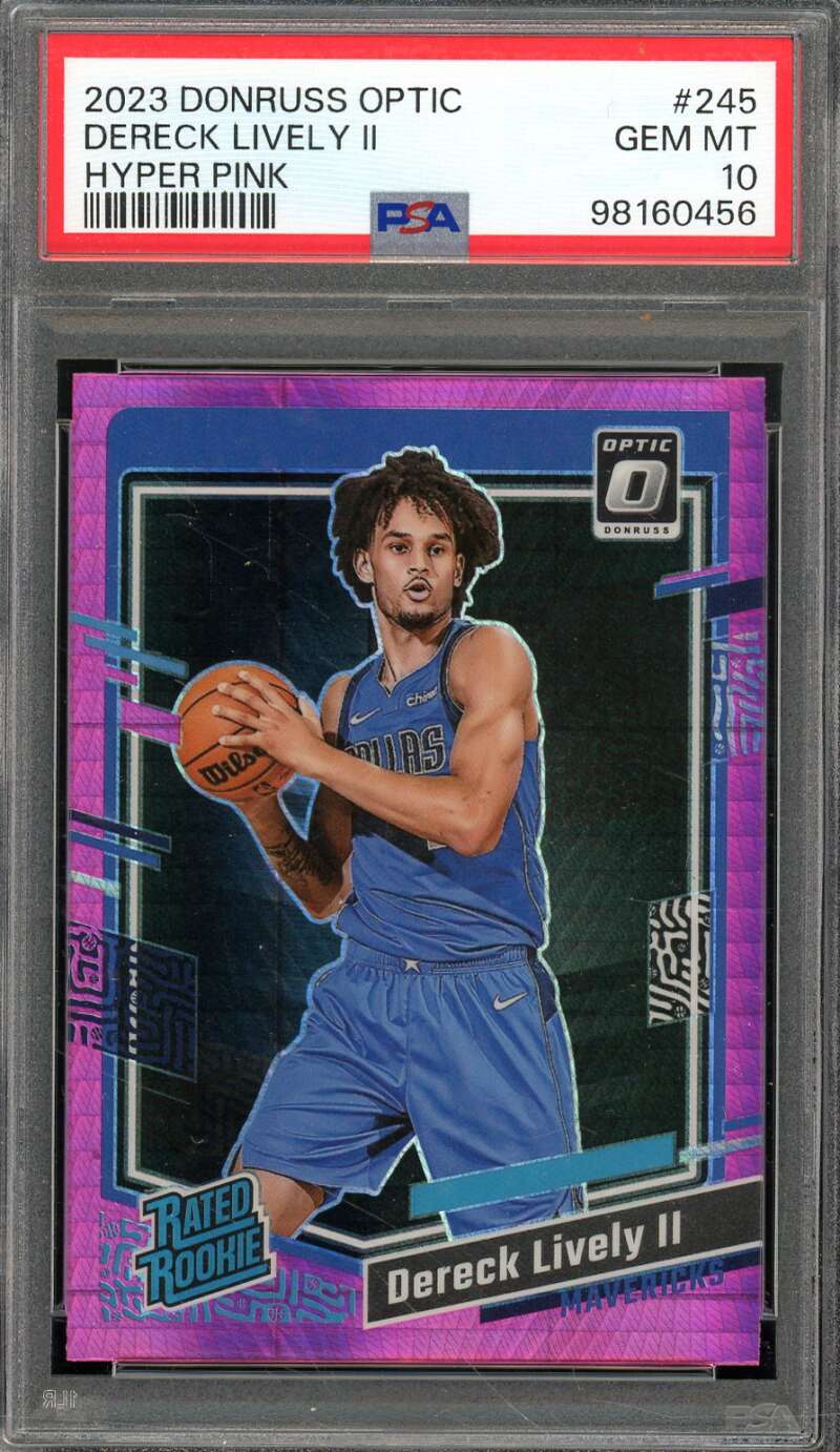 Dereck Lively II Rookie Card 2023-24 Donruss Optic #245 PSA 10 Image 1