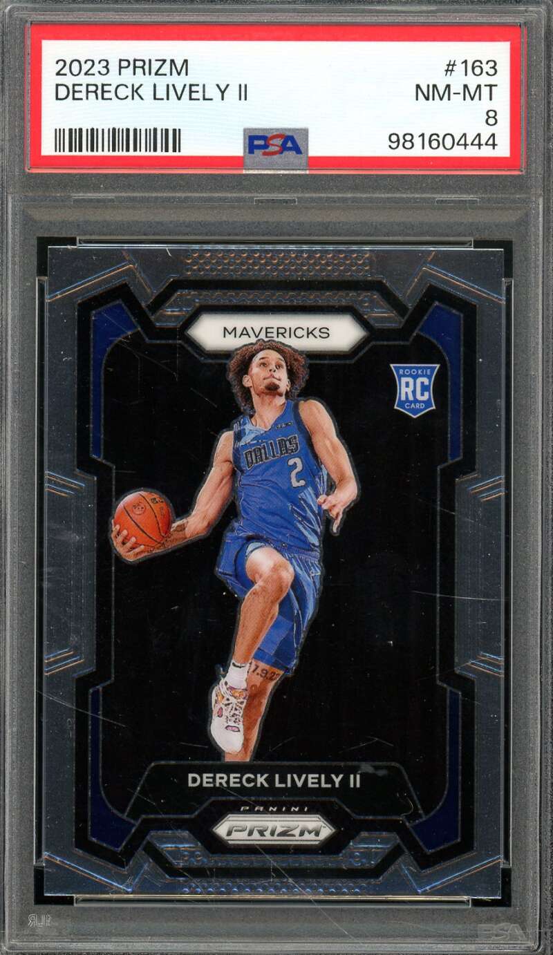 Dereck Lively II Rookie Card 2023-24 Prizm #163 PSA 8 Image 1