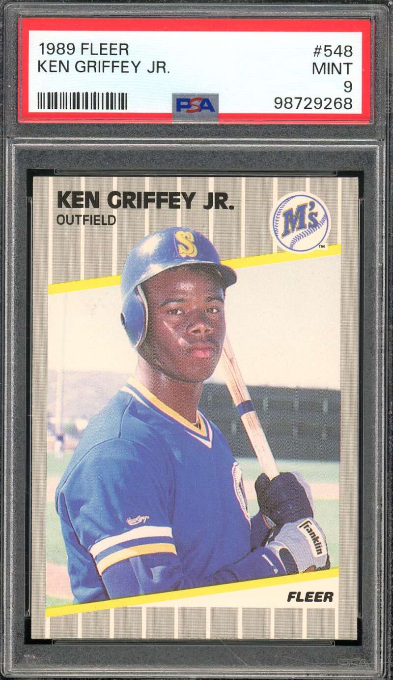 Ken Griffey Jr. Rookie Card 1989 Fleer #548 PSA 9 Image 1