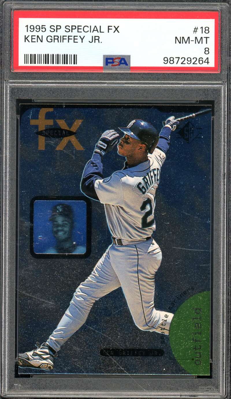 Ken Griffey Jr. Card 1995 SP Special FX #18 PSA 8 Image 1