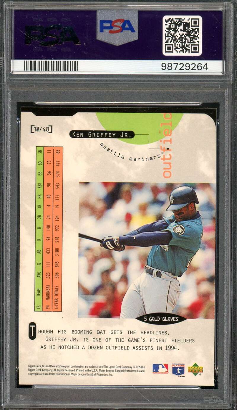 Ken Griffey Jr. Card 1995 SP Special FX #18 PSA 8 Image 2