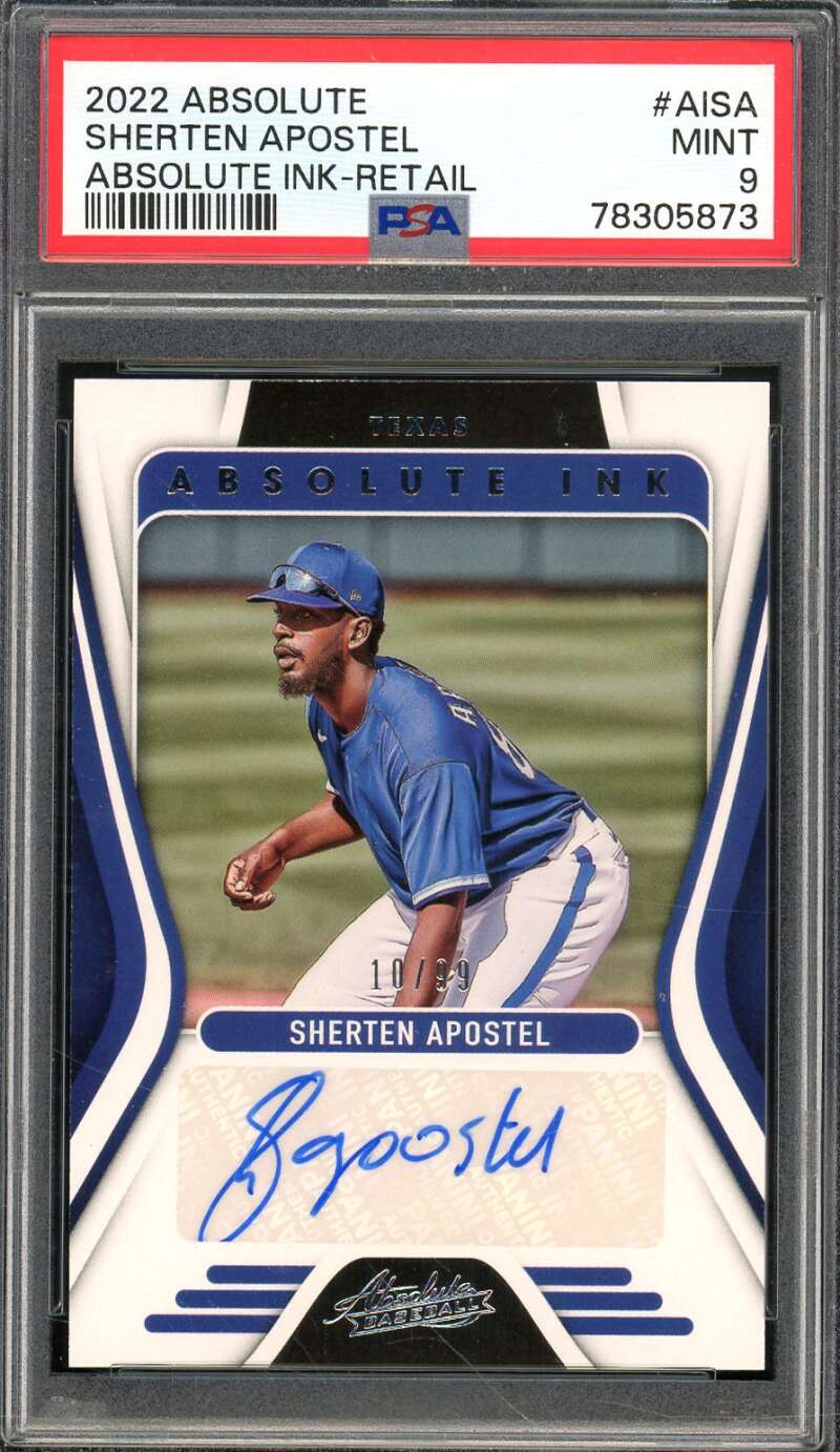 Sherten Apostel Rookie Card 2022 Absolute Absolute Ink Retail #Aisa PSA 9 Image 1