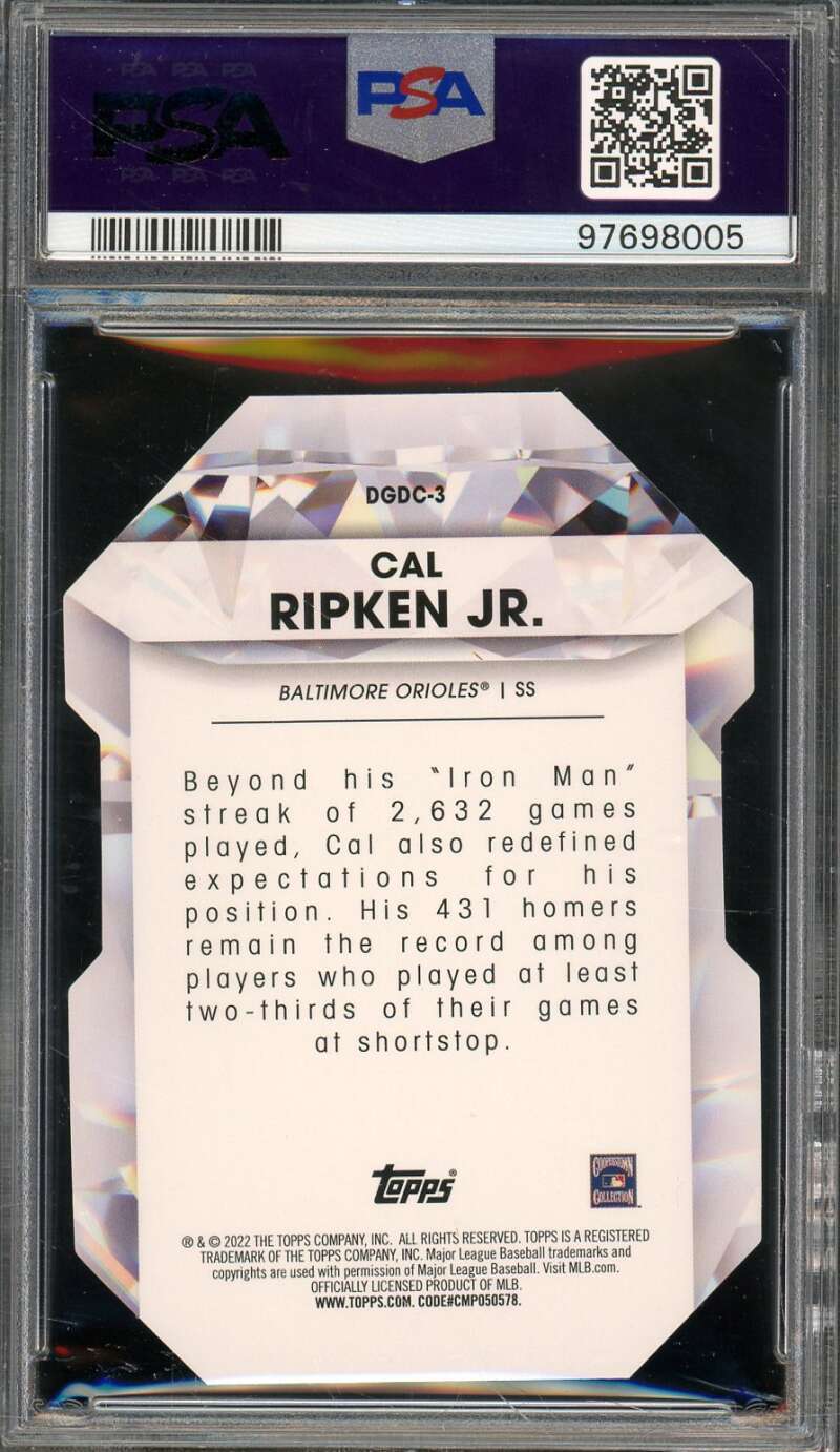 Cal Ripken Jr. Card 2022 Topps #DGDC3 PSA 10 Image 2