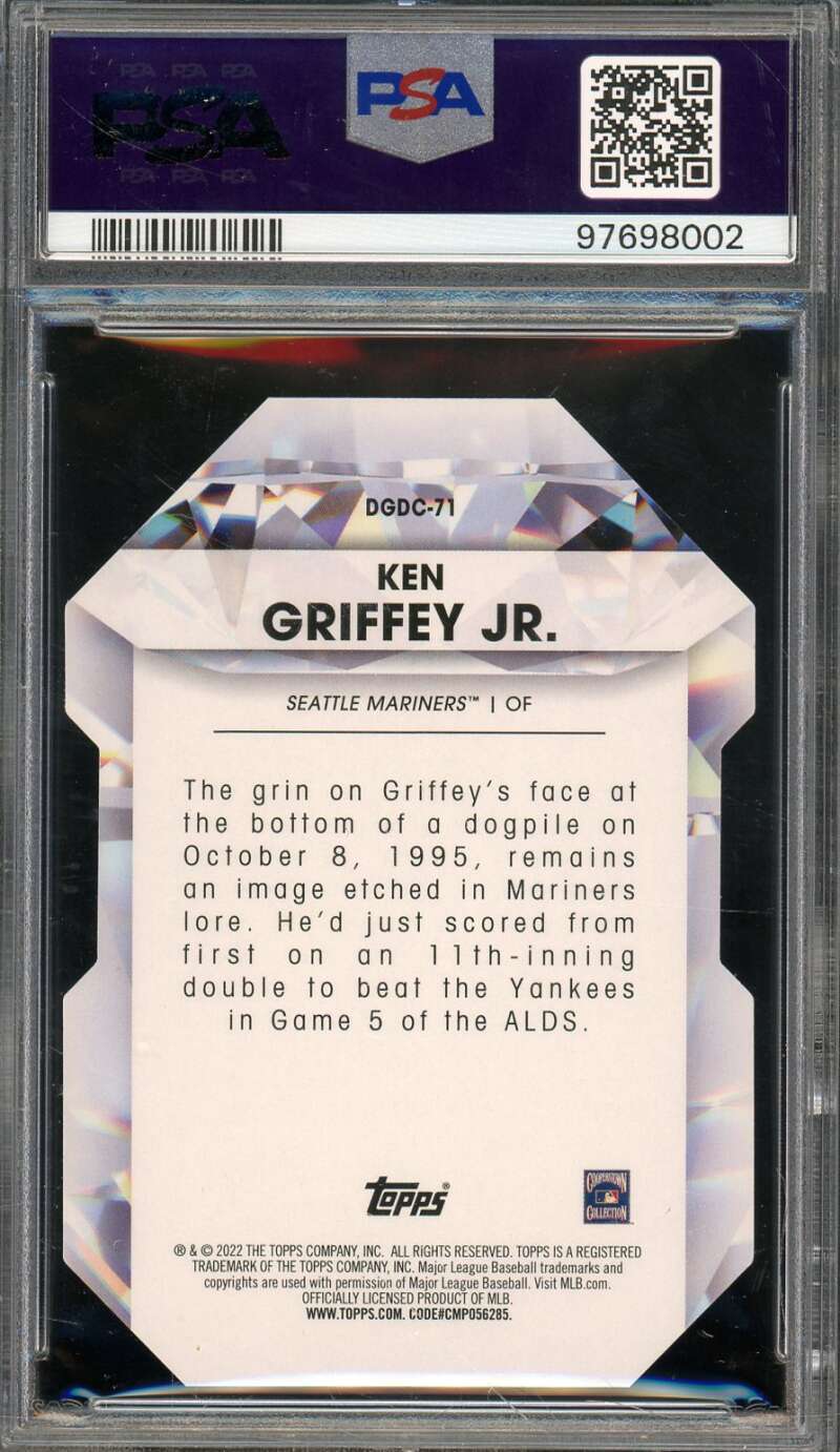 Ken Griffey Jr. Card 2022 Topps #Dgdc71 PSA 10 Image 2