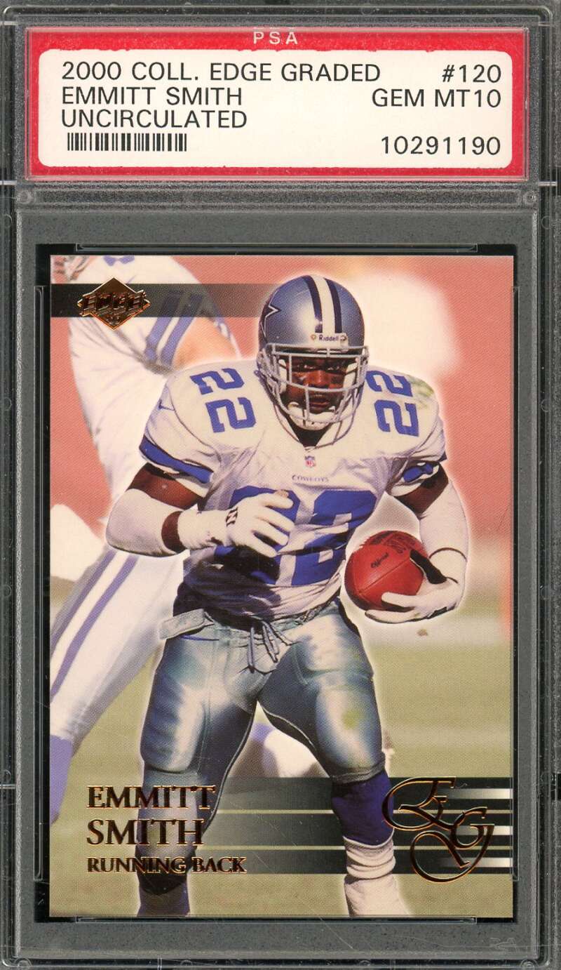 Emmitt Smith Card 2000 Collector's Edge Graded Uncirculated #120 PSA 10 Image 1