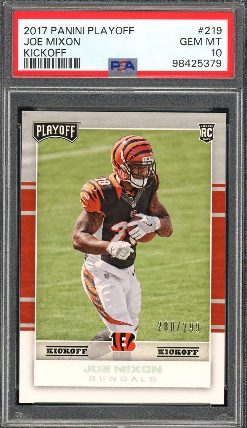 Joe Mixon Rookie Card 2017 Panini Playoff Kickoff (pop 1) #219 PSA 10 Image 1