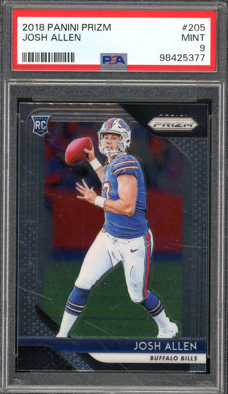 Josh Allen Rookie Card 2018 Panini Prizm #205 PSA 9 Image 1