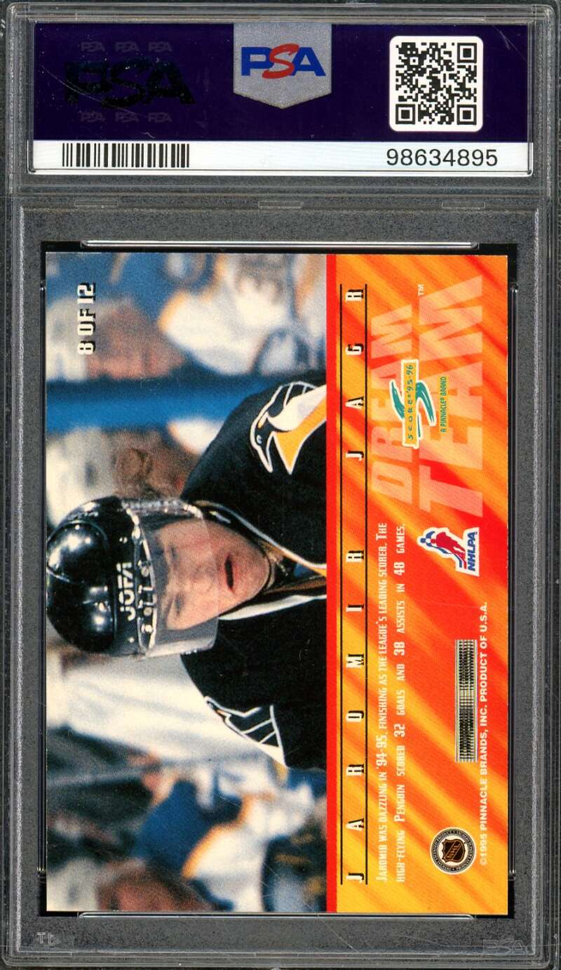 Jaromir Jagr Card 1995-96 Score Dream Team (pop 4) #8 PSA 9 Image 2