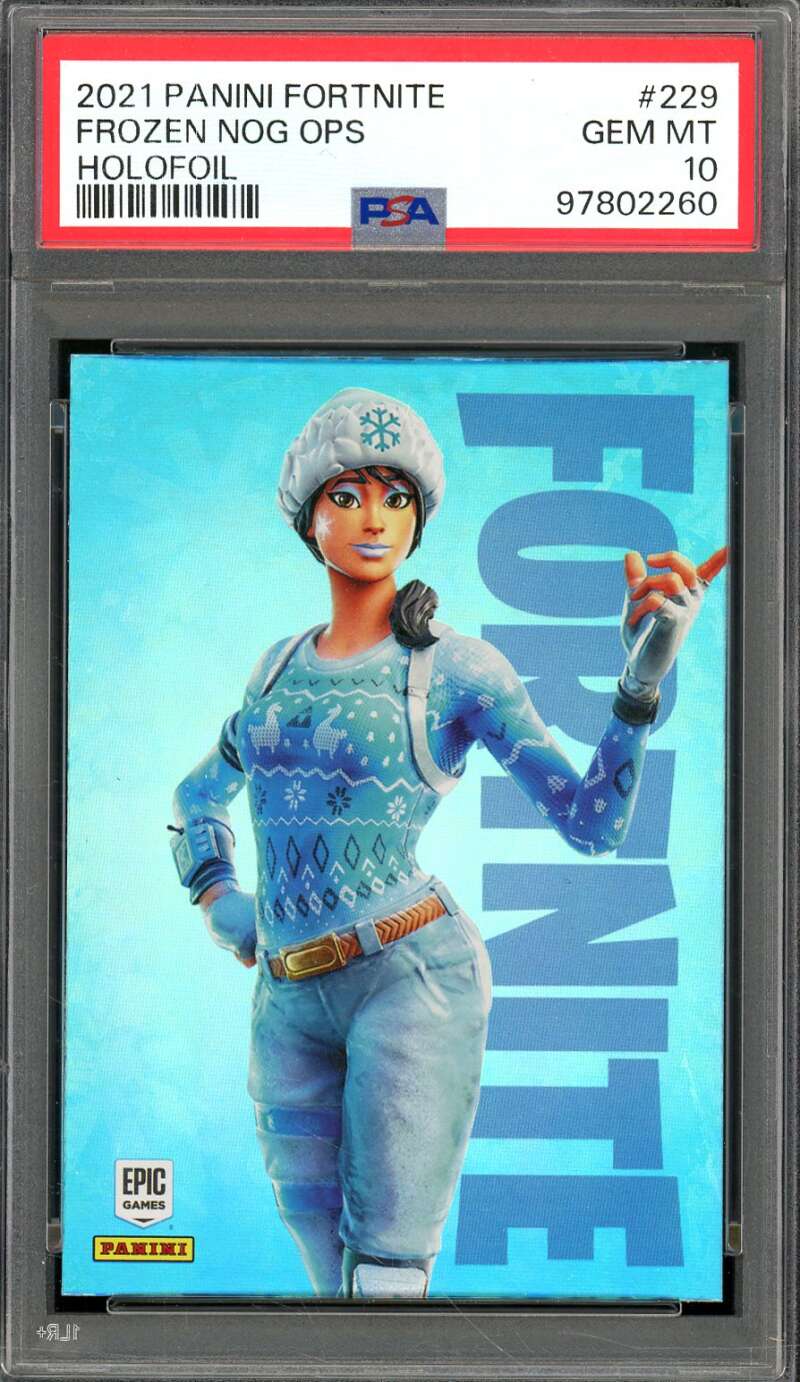 Frozen Nog Ops Card 2021 Panini Fortnite USA Holofoil #229 PSA 10 Image 1