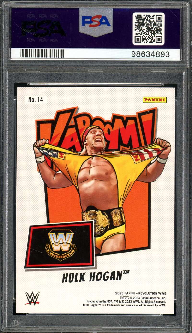 Hulk Hogan Card 2023 Revolution WWE Kaboom #14 PSA 9 Image 2