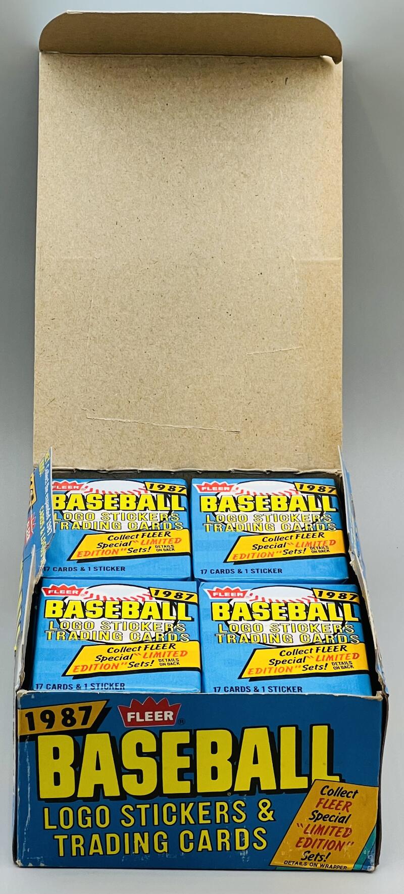 1987 Fleer Baseball Wax Box Image 4