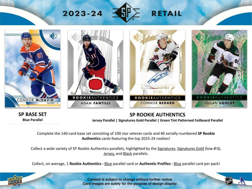 2023-24 Upper Deck SP Hockey 8-Pack Blaster Box Image 5