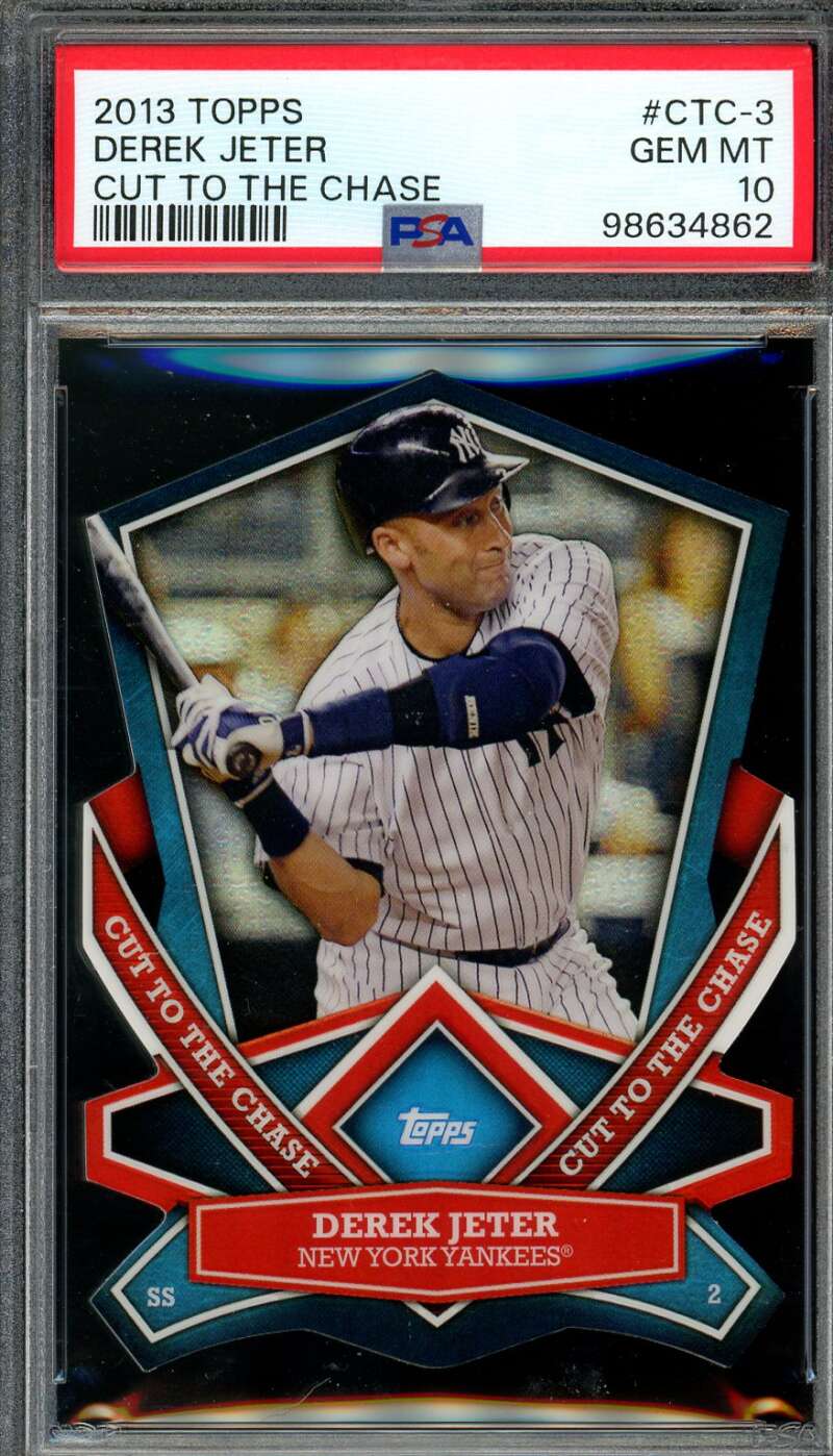 Derek Jeter Card 2013 Topps Cut To The Chase #CTC-3 PSA 10 Image 1