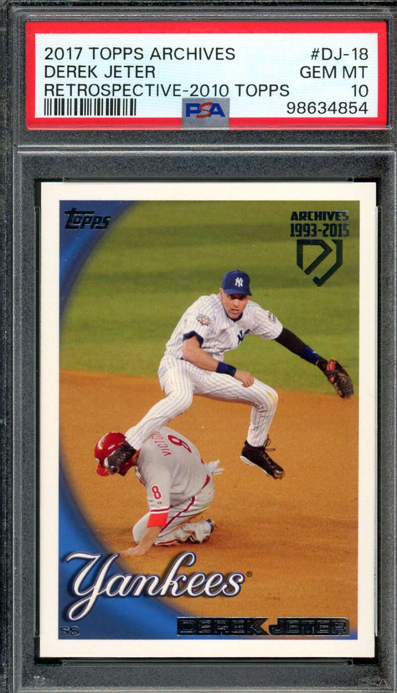 Derek Jeter Card 2017 Topps Archives #DJ-18 PSA 10 Image 1