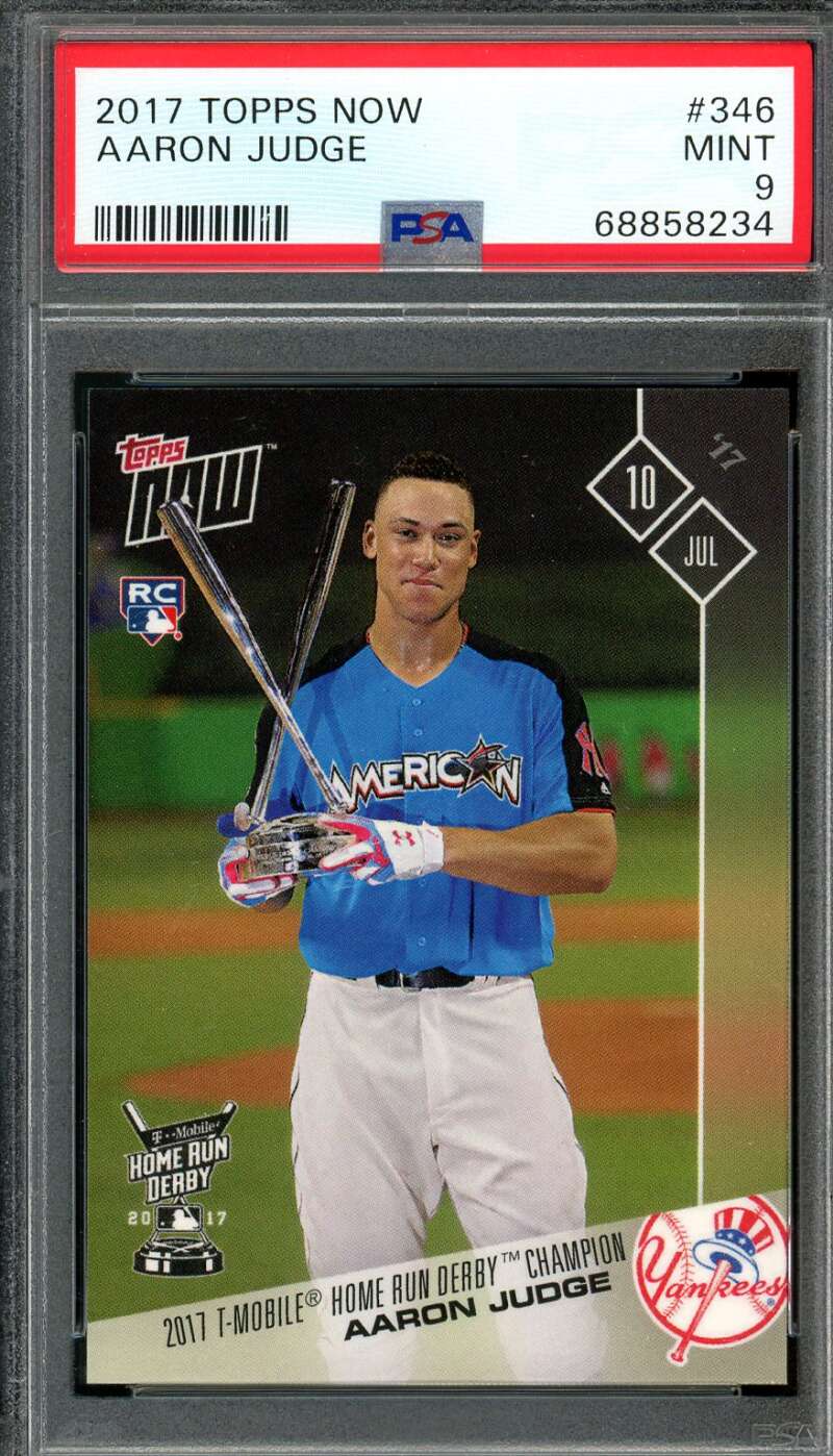 Aaron Judge Rookie Card 2017 Topps Now #346 PSA 9 Image 1