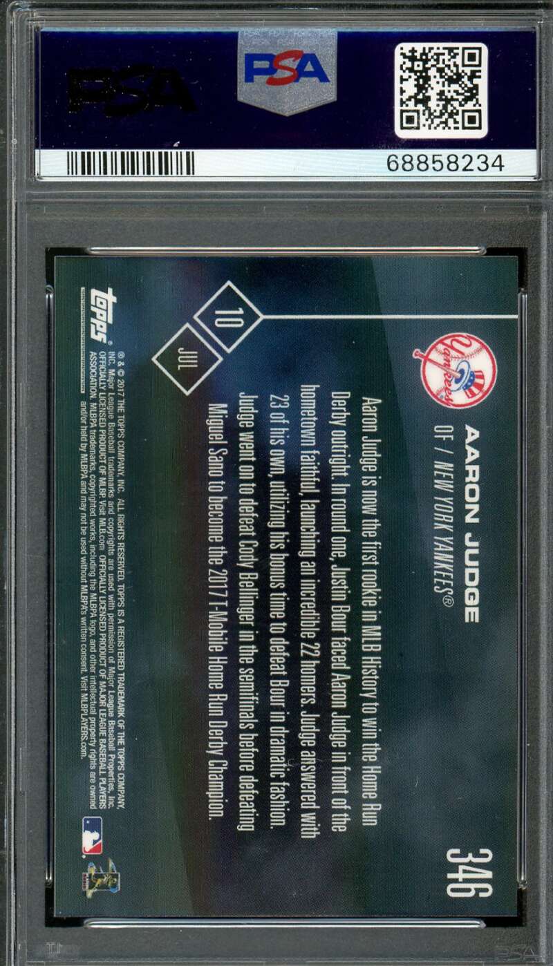 Aaron Judge Rookie Card 2017 Topps Now #346 PSA 9 Image 2