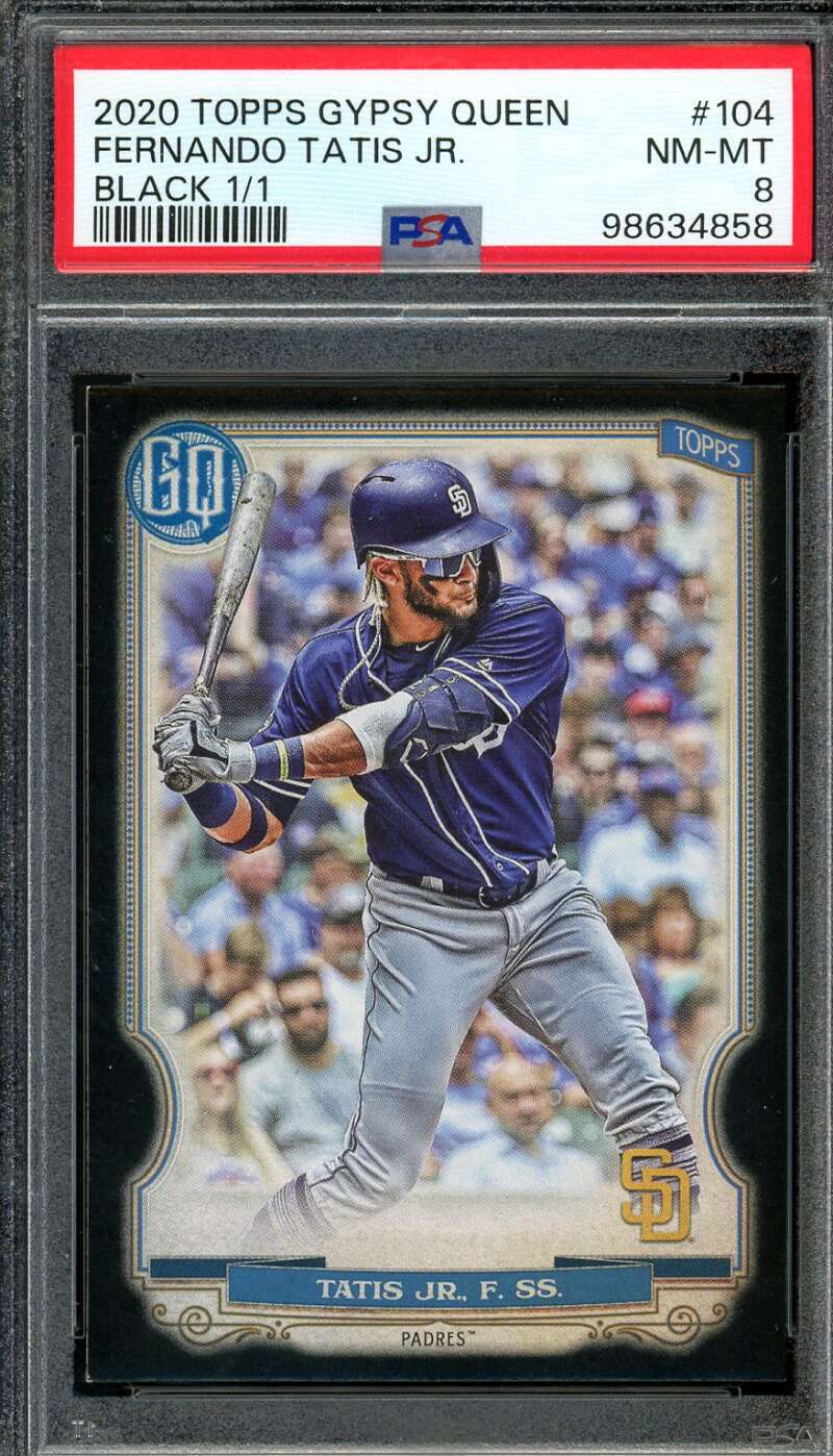 Fernando Tatis Jr. Card 2020 Topps Gypsy Queen Black (1/1) #104 PSA 8 Image 1