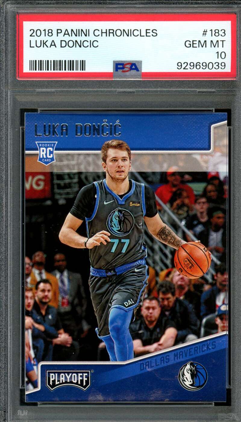 Luka Doncic Rookie Card 2018-19 Panini Chronicles #183 PSA 10 Image 1