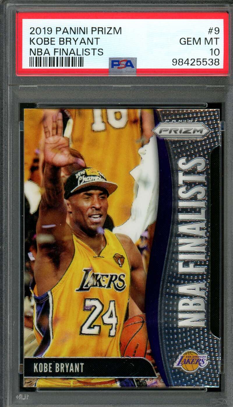 Kobe Bryant Card 2019-20 Panini Prizm NBA Finalists #9 PSA 10 Image 1